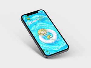 Peaceful Anime Girl Phone Wallpaper - ReadyArtShop Backgrounds